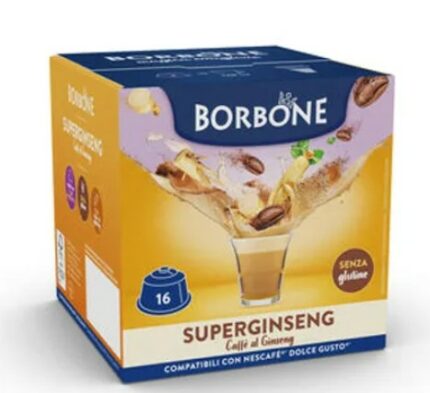 16 Capsule Borbone DOLCE GUSTO SUPERGINSENG Caffè Latte Ginseng