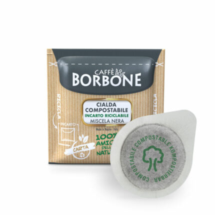 100 Cialde Ese 44 mm nere Borbone filtro carta