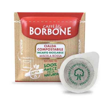 100 Cialde Ese 44 mm rosse Borbone